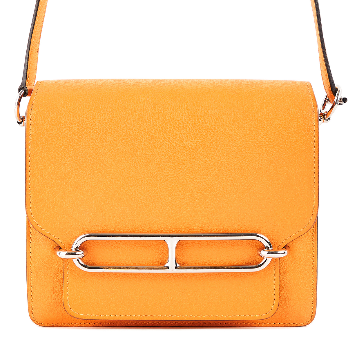 Hermes Roulis Mini Shoulder Bag In Jaune D Or Evercolor Leather With Palladium Hardware Ginza Xiaoma Authentic Hermes Boutique